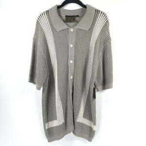 NWT Massive Luxury Edition Sweater Crochet Knit Polo Shirt Button‎ COTTON LARGE